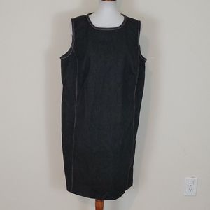 Lauren by Ralph Lauren black denim dress size 18w